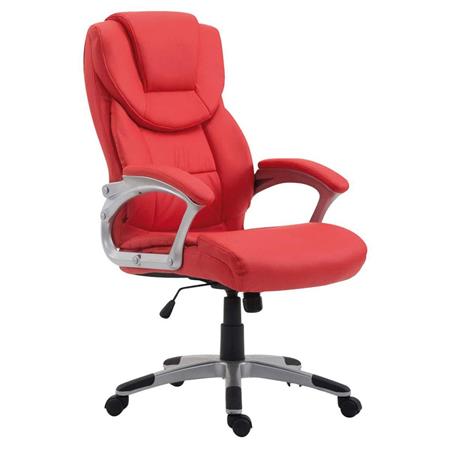 Chefsessel BALTIMORE, dicke Polsterung, sehr widerstandsfähig, Lederbezug, Farbe Rot
