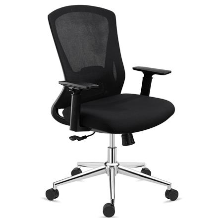 Ergonomischer Bürostuhl RIVER, modernes Design, Wippfunktion, Farbe Schwarz
