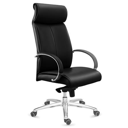 Chefsessel PANAMA, Eleganz und Komfort, robust und hochwertig, Echtleder, Farbe Schwarz