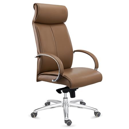 Chefsessel PANAMA, Eleganz und Komfort, robust und hochwertig, Echtleder, Farbe Braun