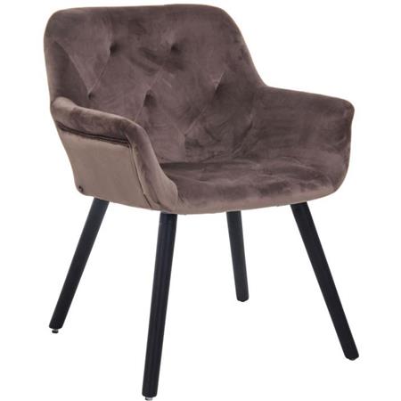 Besucherstuhl SANDRA, elegantes Design, schwarzes Buchenholz, Farbe Dunkelgrau