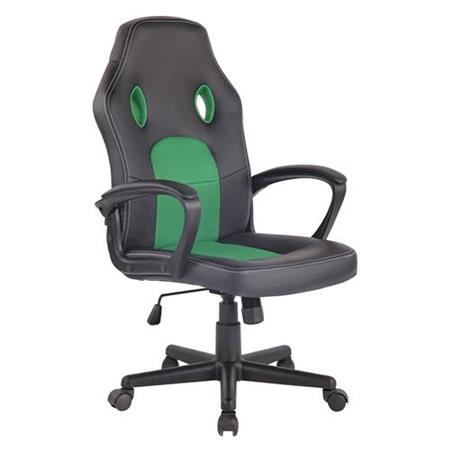 Gamingstuhl XENON, sportliches Rennsitz-Design, feinstes Kunstleder und Netzbezug, Farbe Schwarz / Grün