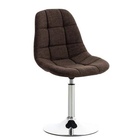 Besucherstuhl EMILY STOFF, exklusives Design, Trompetenfuß aus Metall, Farbe Braun