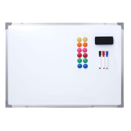 Whiteboard NAMY, 90x60 cm, Magnettafel mit Befestigungshaken, inklusive Zubehör