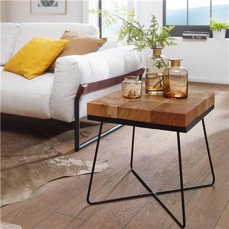 Beistelltisch TUCANO, exklusives Design, Maße 45x45cm, Massivholz