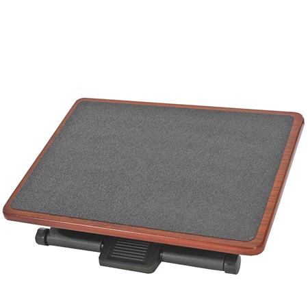 Bürofußstütze DERBY, Ergonomisch, höhen- und neigungsverstellbar, rutschfest, Farbe Kirsch und Schwarz
