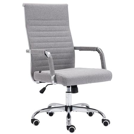 Bürostuhl BERLIN STOFF, elegantes Design, sehr bequem, Farbe Hellgrau