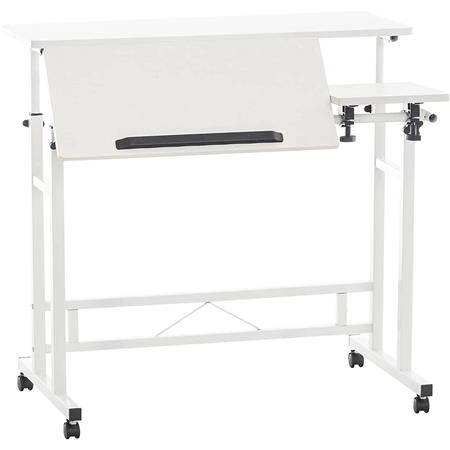 Computertisch COMPY, Abmessungen 59x80x64-94 cm, höhenverstellbar, Holz, Farbe Weiß