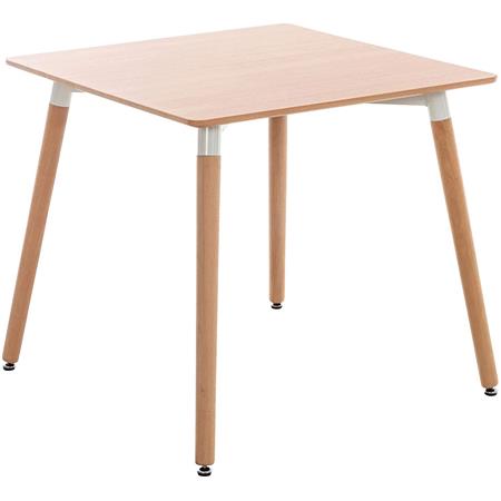 Bürotisch BERGER, Abmessungen 80x80x75cm, Struktur aus Metall und Holz, Farbe Buche