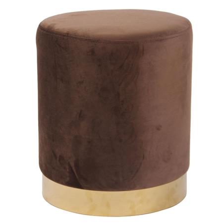 Sitzhocker TIBET SAMT, elegantes avantgardistisches Design, Samtbezug, Farbe Braun