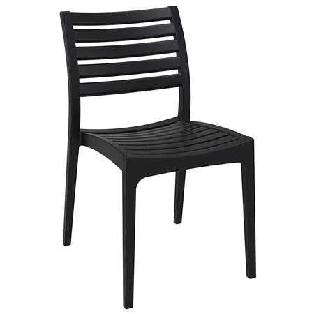Besucherstuhl HECTOR, Modernes Design, stapelbar, Farbe Schwarz