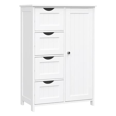 Büroschrank LULU, rustikaler Stil, 55x30x81cm, weißes Holz