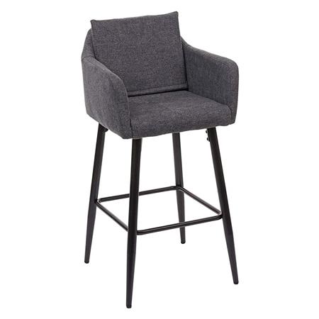 Bürohocker KESIA Stoff, modernes und anspruchsvolles Design, dichte Polsterung, Dunkelgrau