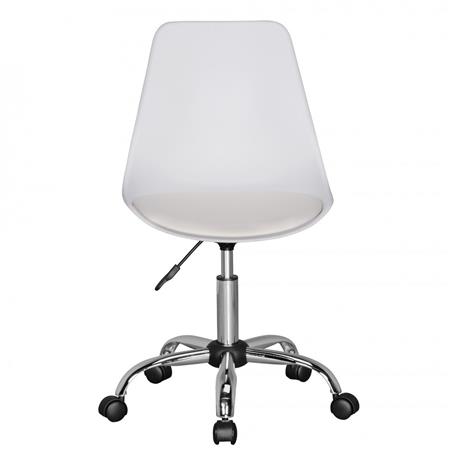 Bürodrehstuhl PACIFIC, modernes Design, höhenverstellbar, Metallfußkreuz, Farbe Weiß