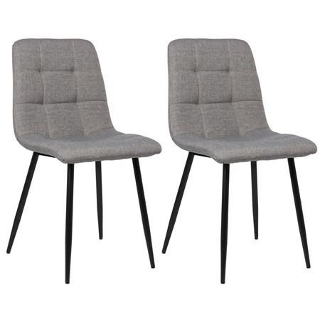 Im 2er Set: Besucherstuhl RIAD, robuste Metallstruktur, Stoff, Farbe Grau