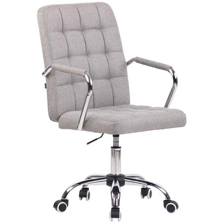Bürosessel TENDER STOFF, Metallgestell, modernes Design, Stoff Grau