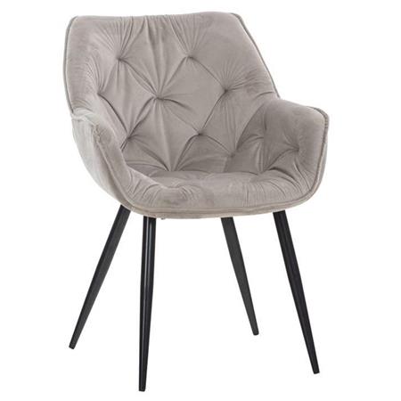 Besucherstuhl TEXAS, komfortables Retro-Design, Metallgestell, Samtbezug, Farbe Hellgrau