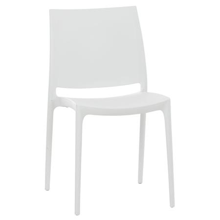 Besucherstuhl AMINA, stapelbar, Kunststoff, Farbe Weiß