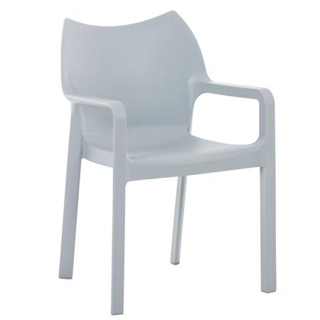 Besucherstuhl SAMOS, modernes Design, Stapelbar, Farbe Hellgrau