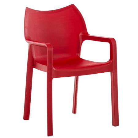 Besucherstuhl SAMOS, modernes Design, Stapelbar, Farbe Rot