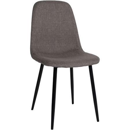 Besucherstuhl NAIPES STOFF, robustes Metallgestell, Stoffbezug, Farbe Taupe