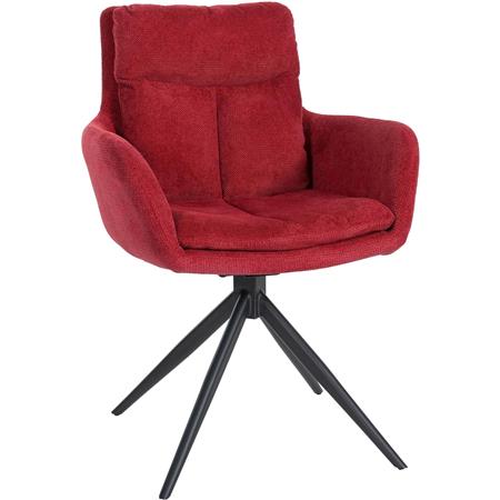 Besucherstuhl GLAM, modernes Design, drehbar, vielseitig einsetzbar, Stoffbezug, Farbe Rot