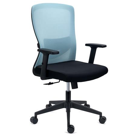 ErgErgonomischer Bürostuhl NOTE, verstellbare Lordosenstütze, 8h Nutzung, Netzstoff und Stoff, Grün