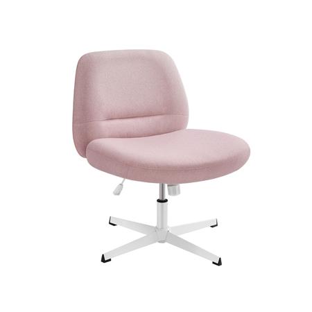 Besuchersessel COMFY, drehbar und höhenverstellbar, bequem gepolstert, Farbe Rosa