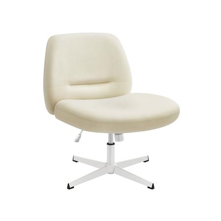 Besuchersessel COMFY, drehbar und höhenverstellbar, bequem gepolstert, Farbe Creme