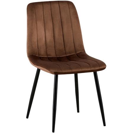 Besucherstuhl DAITONA, bequem und modern, aus Samt; Braun