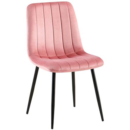 Besucherstuhl DAITONA, bequem und modern, aus Samt; Rosa