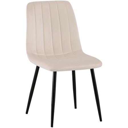 Besucherstuhl DAITONA, bequem und modern, aus Samt; Creme