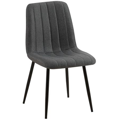 Besucherstuhl DAITONA, bequem und modern, aus Stoff; Dunkelgrau