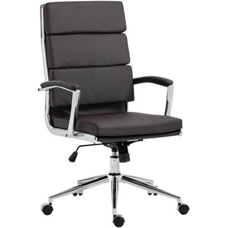 Chefsessel TODRA KUNSTLEDER, klassisches modernes Design, sehr bequem, Farbe Dunkelbraun