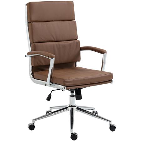 Chefsessel TODRA KUNSTLEDER, klassisches modernes Design, sehr bequem, Farbe Hellbraun