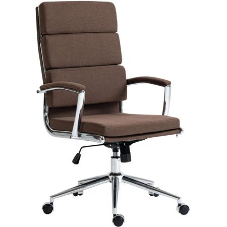 Chefsessel TODRA STOFF, klassisches modernes Design, sehr bequem, Farbe Braun