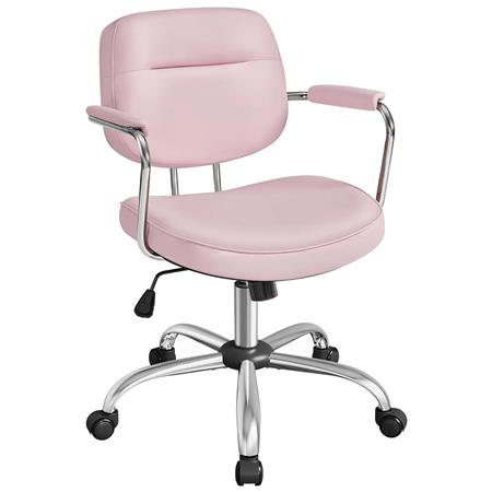 Bürostuhl CLASSIC, kompakt und vielseitig, Leder, Farbe Rosa