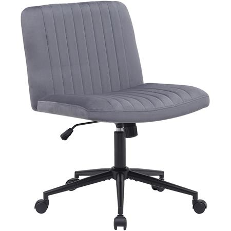 Bürostuhl SONNY, modernes Design, gepolstert, Samt, Farbe Dunkelgrau