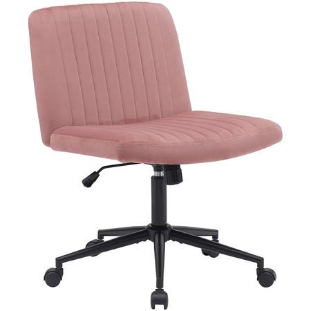 Bürostuhl SONNY, modernes Design, gepolstert, Samt, Farbe Rosa