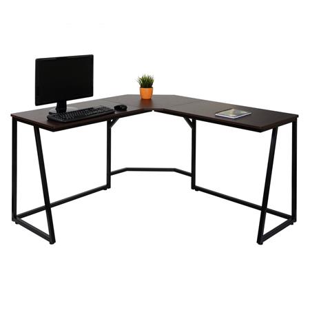 Computertisch ESSEN,  76x140x140cm, Farbe Dunkelbraun