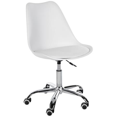 Arbeitshocker BAVIERA , weich gepolstert, Kunstleder, Farbe Weiß