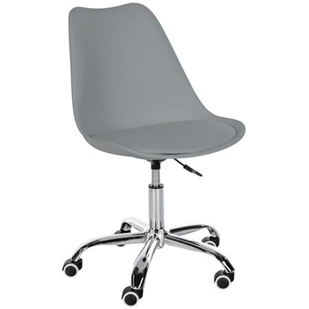 Arbeitshocker BAVIERA , weich gepolstert, Kunstleder, Farbe Grau