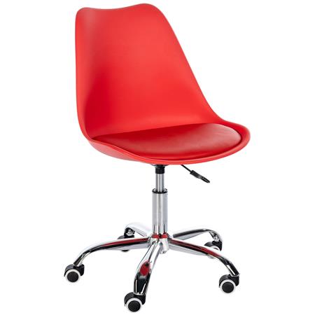 Arbeitshocker BAVIERA , weich gepolstert, Kunstleder, Farbe Rot