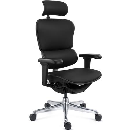 Ergonomischer Stuhl ERGOULTRA, 100% verstellbar, höchste Funktionalität, ausgezeichnete Qualität, Leder, Farbe Schwarz