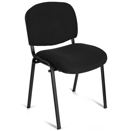 Konferenzstuhl MOBY BASE STOFF, bequem und praktisch, stapelbar, Farbe Schwarz