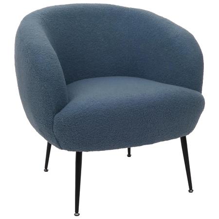 Besuchersessel HARMONY, elegantes Design, besonders dicht gepolstert, Stoffbezug, Blau