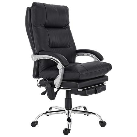 Chefsessel SARMI, Massagefunktion, Metallgestell, Kunstleder, Farbe Schwarz