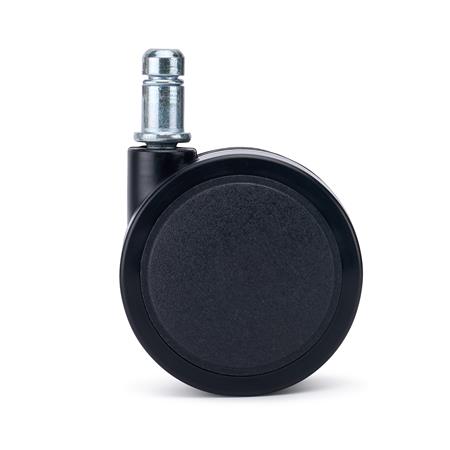 5er Set Hartbodenrollen Bürostühle LYRA, minimalistisches Design, Farbe Schwarz