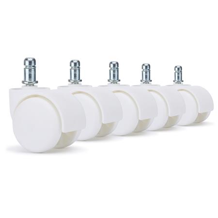 5er Set Rollen JACK, 11x50mm, extra für Teppichböden, Farbe Weiß
