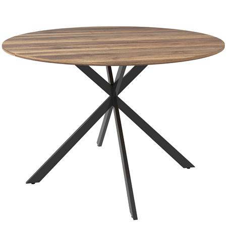 Konferenztisch VENUS mordernes, rundes Design, stabiles Stahlgestell, Durchmesser 120cm, für 4 Personen, Farbe Dunkelbraun